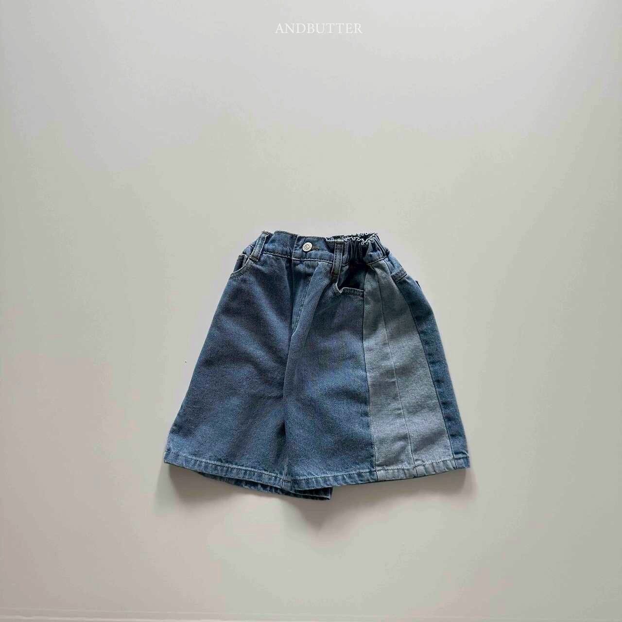【予約】and butter / cat bermuda denim