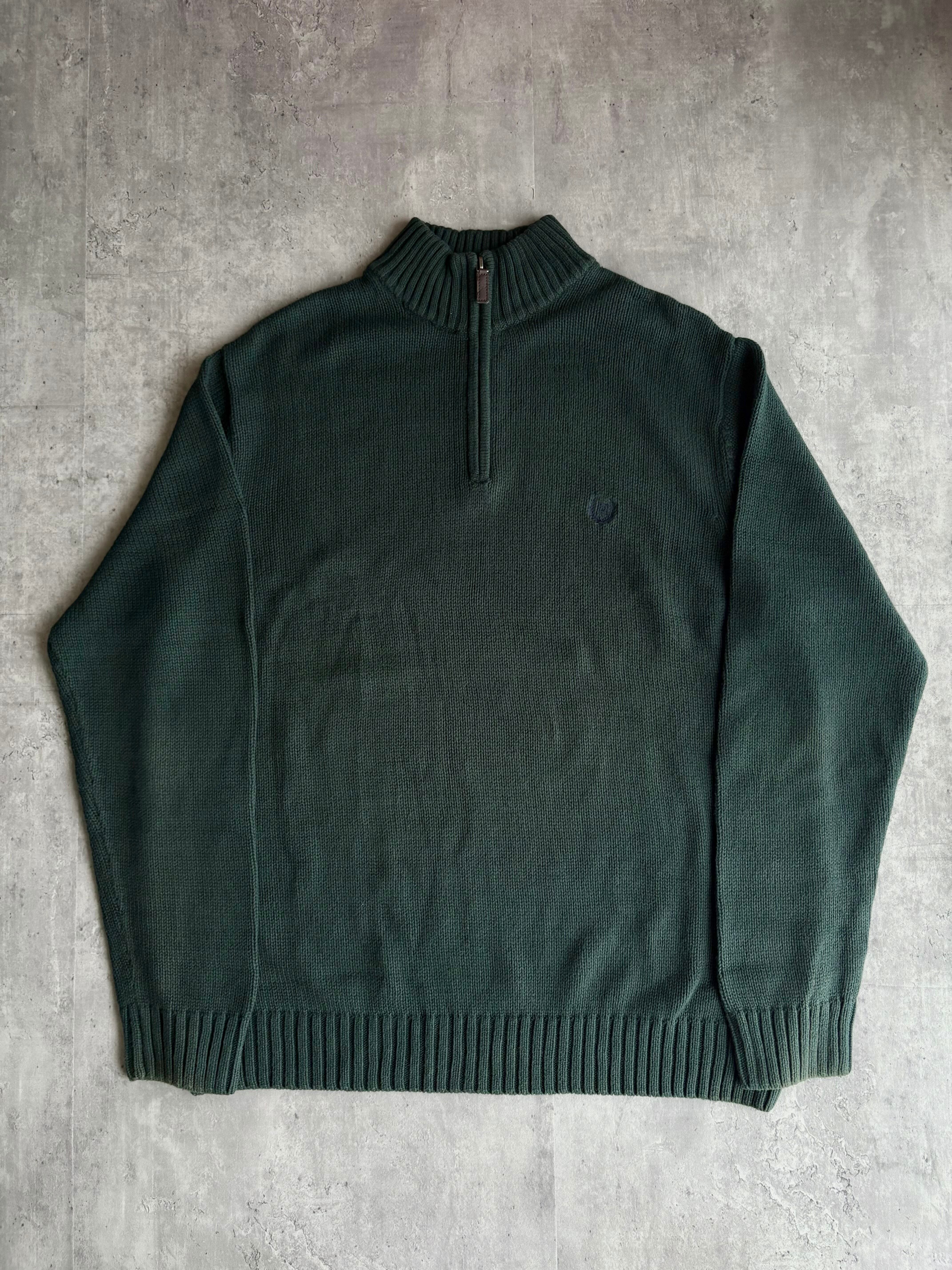 ★ポロラルフローレン★クルーネックセーターM/深緑メンズウールニットPOLO Ralph Laurenグリーンナイガイ POLO RALPH LAUREN (ポロ・ラルフローレン) スモールポニークルーネックニット グリーン サイズ:S