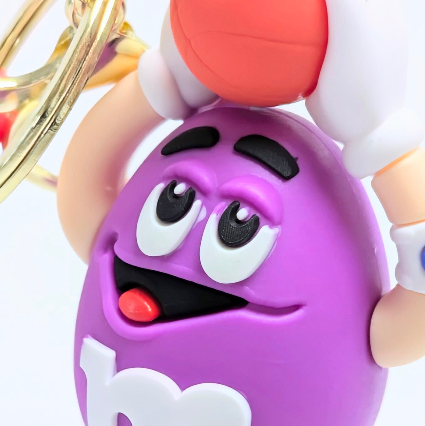 【 m&m's  ( エムアンドエムズ )  】3D Rubber KeyHolder / 3Dラバーキーホルダー バスケットボール / PURPLE〚アメリカン雑貨 アメトイ〛