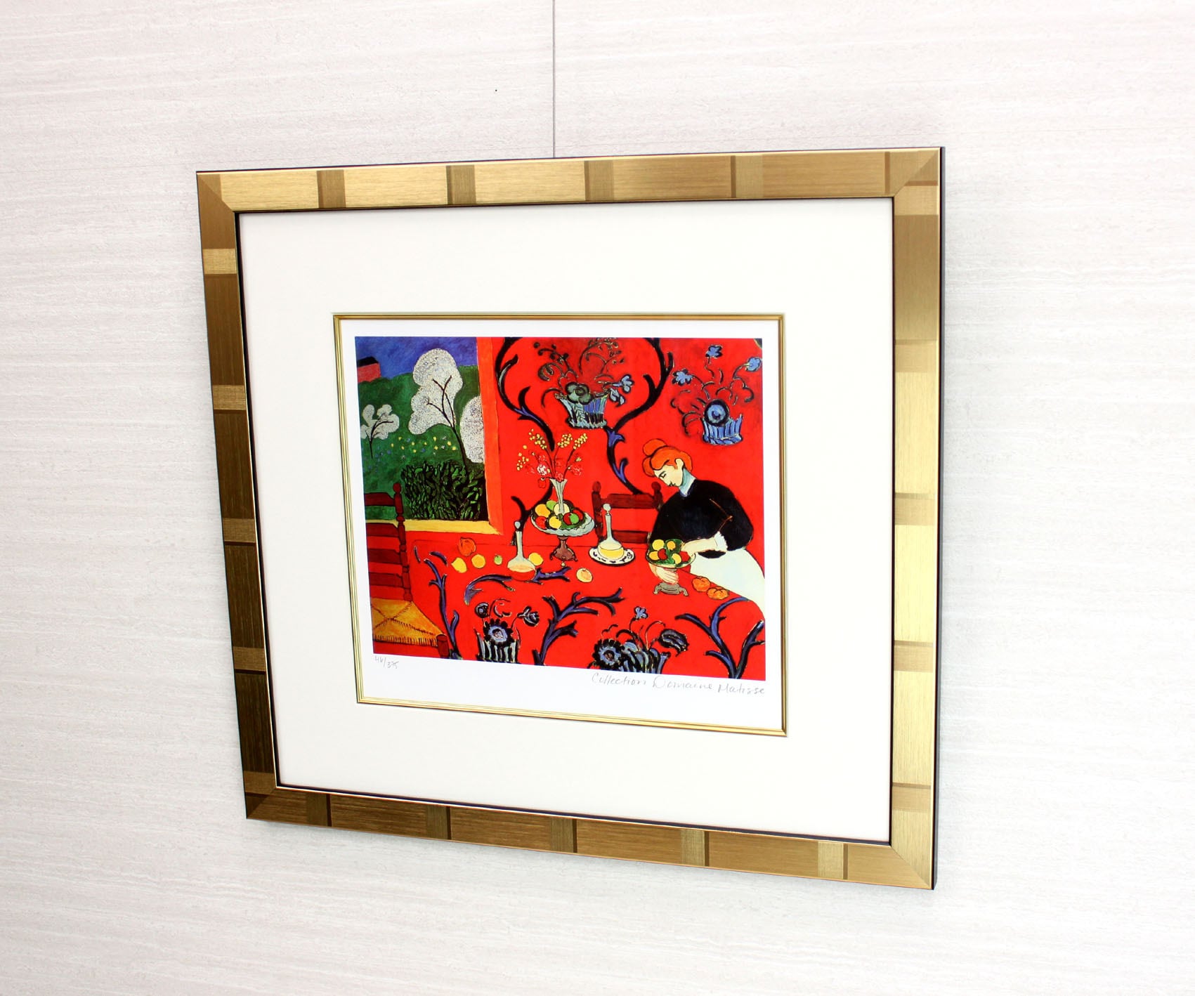 アンリ・マティス 「紫色のローブとアネモネ」 シルクスクリーン刷り