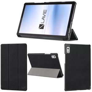 【努力特価】wisers NEC LAVIE Tab T9 PC-T0975GAS 専用 タブレットケース (ブラック) 9.0インチ 対応 (保護フィルム 付き/スリムタイプ) タブレットカバー 2023 新型
