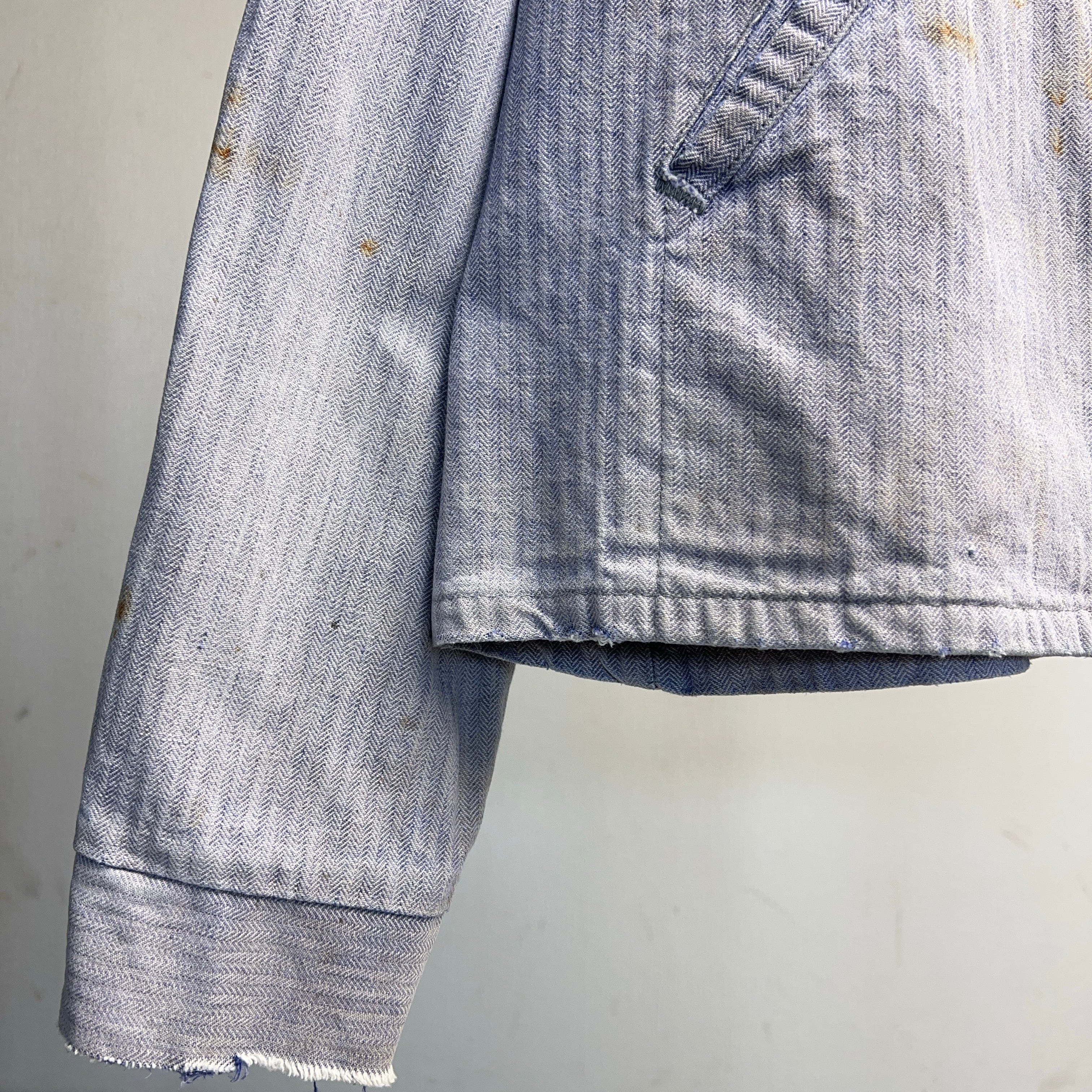 1970's HBT WORK JACKET BORO FADED 70年代 ヘリンボーンツイル ワーク