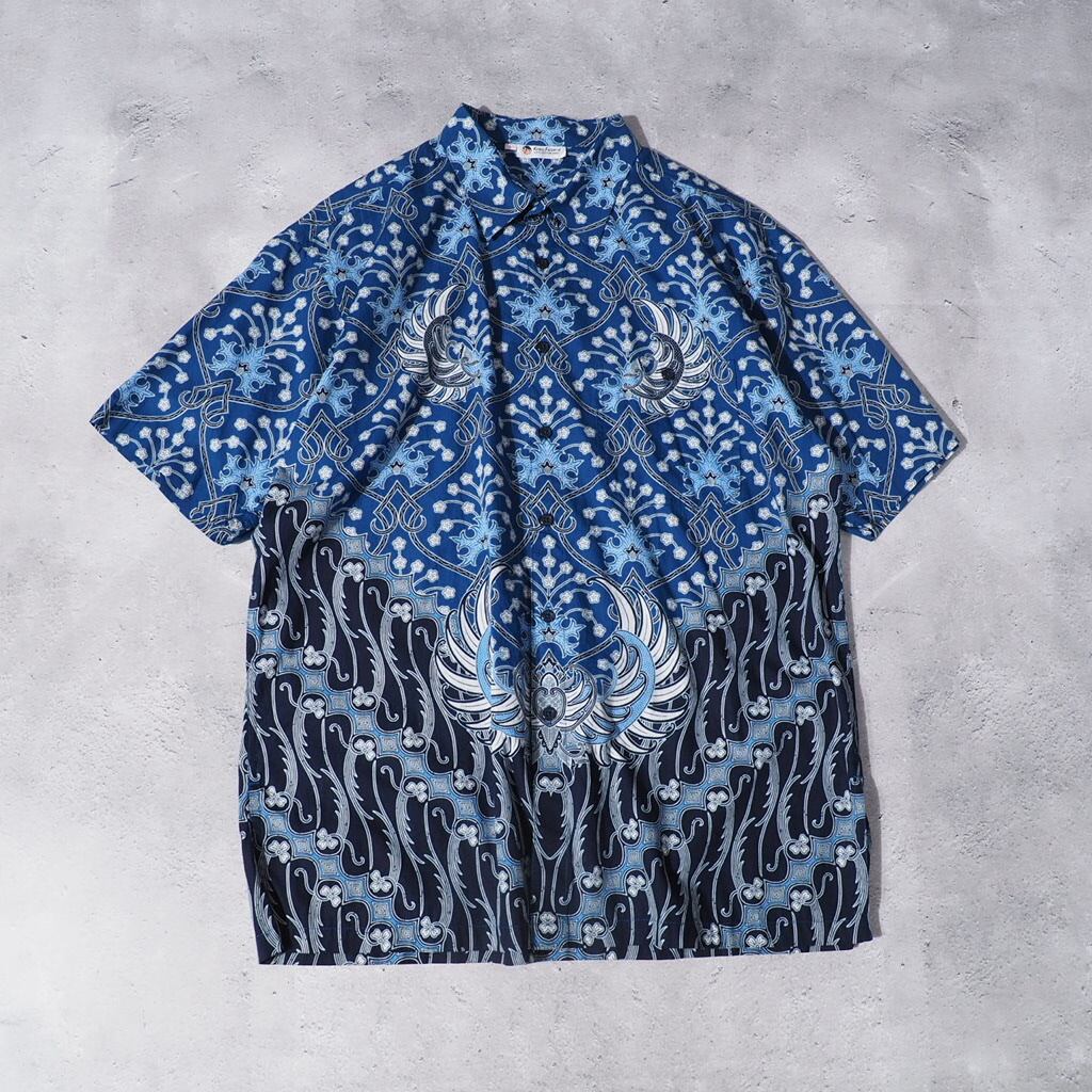 寒冷 - cold ethnic art pattern design Box silhouette shirt