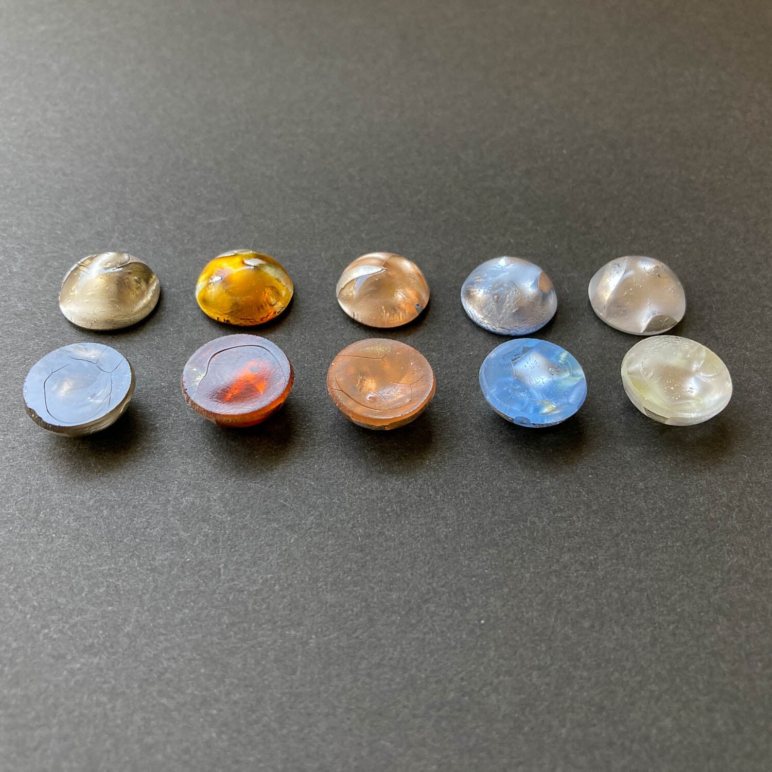 再入荷〉銀箔入りラウンドチェコガラスカボション | Dua-アクセサリー