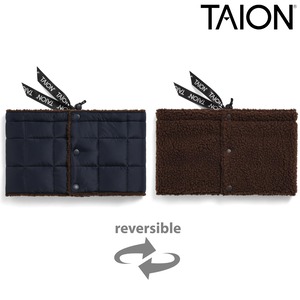 TAION タイオン マウンテン リバーシブル ダウンネックウォーマー 800FP ダウン95% ボア マイクロリップストップ アジャスター付き 防寒 保温 ユニセックス TAION-R203MT D.NAVY×D.CHOCO