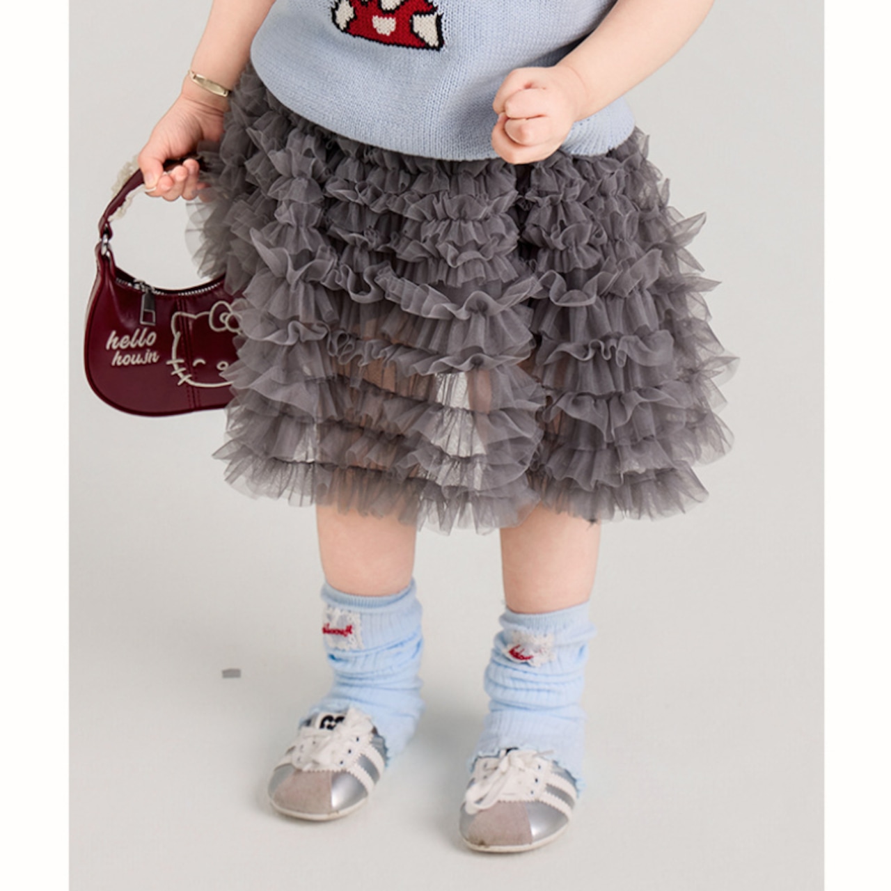 夏ハイウエストチュールスカート