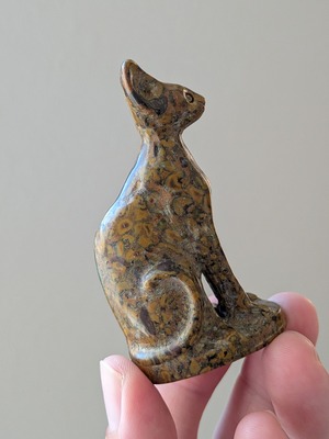 女媧石(ジャスパー) ⭓ スフィンクス猫【古代エジプト・猫神バステト】 ⭔ 中国産
