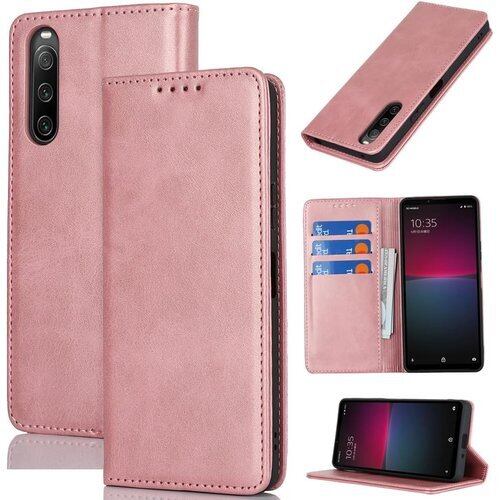 適用 xperia 10 v ケースカバー 手帳型 xperia 10 v sog11 ケース 手帳型 xperia 10 v so-52dカバー ケース 手帳型 sony xperia 10 v so-52d ケース 手帳型 カードスロット、キックスタンド レザー ローズゴールド 2205