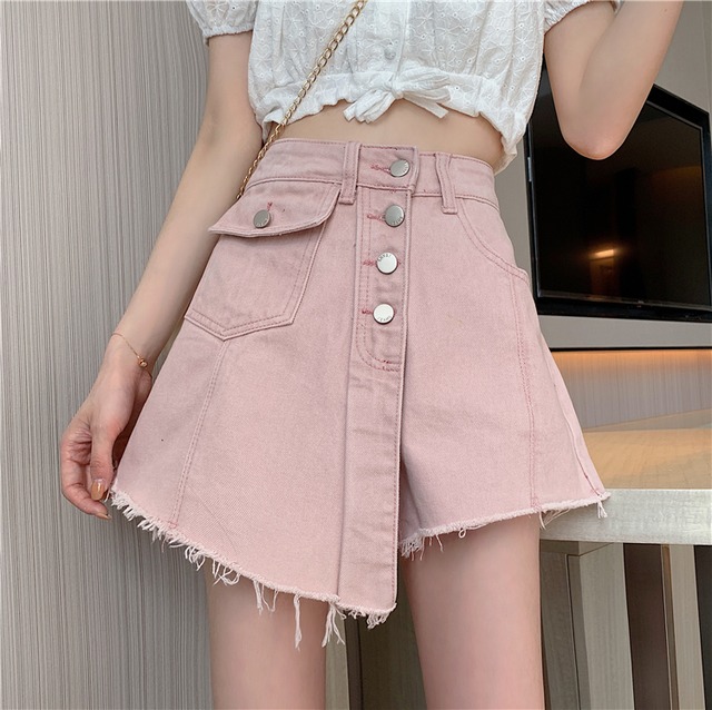 【MumuIns 】 夏新作大人気可愛いピンクパンツスカート　A0201