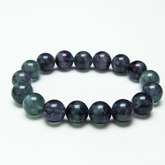 フローライト ブレスレット 蛍石 パワーストーン 12mm 一点物 メール便送料無料 [M便 1/10] 111-23574