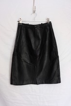 Lather mini skirt