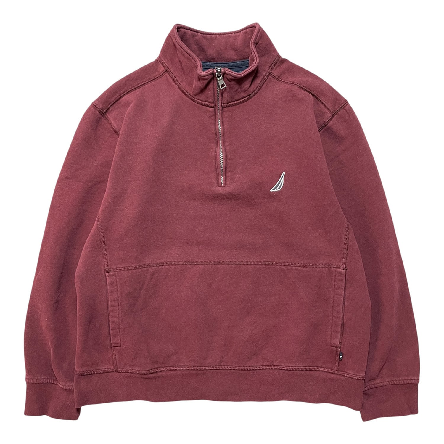 USA 古着 NAUTICA ノーティカ ワンポイント ハーフジップ スウェット
