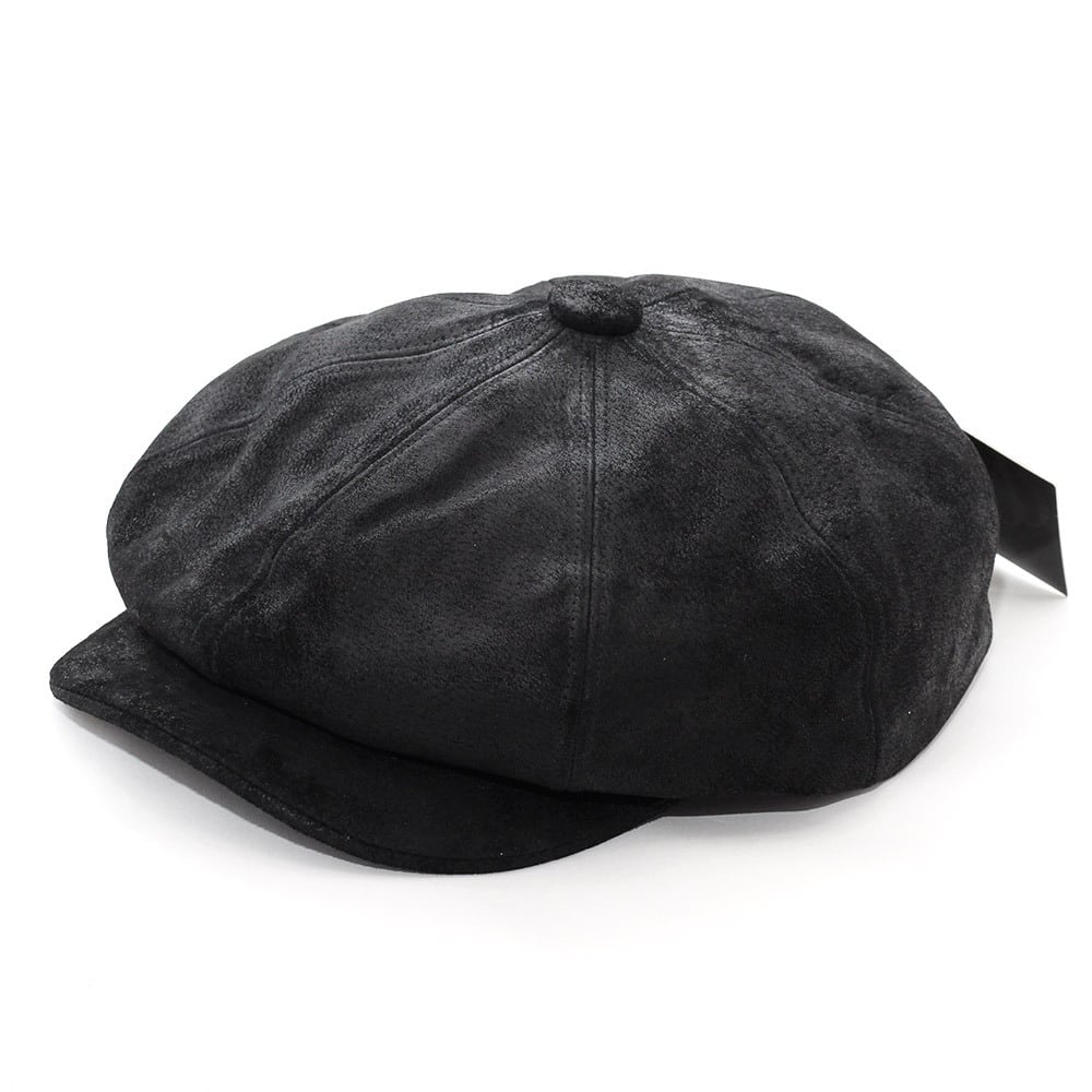 レザー ハンチング 帽子 KB ETHOS ブラック ASCOT-BLK-XL