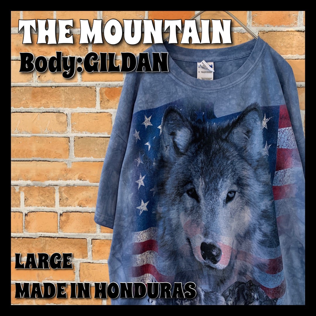 THE MOUNTAIN】 ビッグプリント 狼 ウルフ Tシャツ アメリカ古着