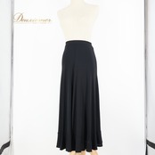 社交ダンス 衣装 スカート ブラック系 チャコット Chacott 黒 日本製 レッスン 練習 無地 シンプル ストレッチ 伸縮 上品 オールブラック 透け感 かわいい ダンス衣装 シック