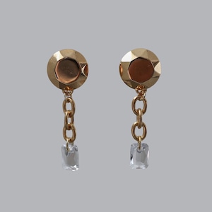 【Daiya chain】 earring & pierce / gold