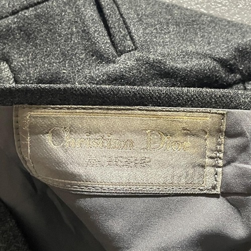 90s Dior Monsieur スラックス ブラック レーヨン混【W32】 詳細写真3