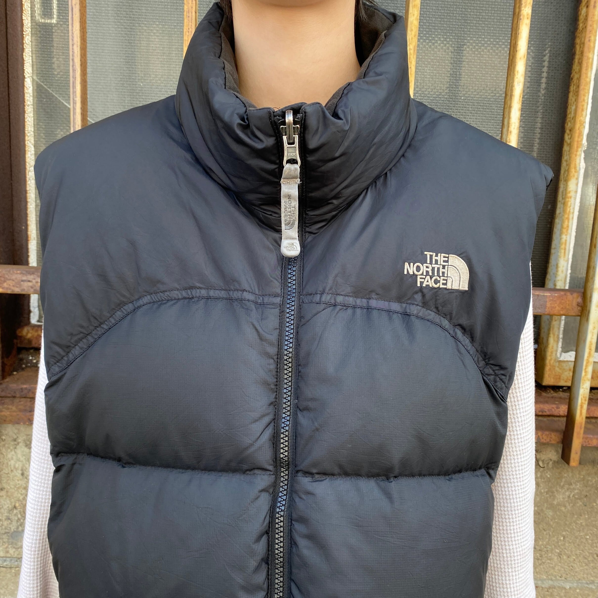 90s THE NORTH FACE ヌプシベスト 700フィル 黒 メンズ L