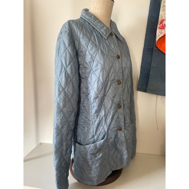 Barbour baby blue quilting coat