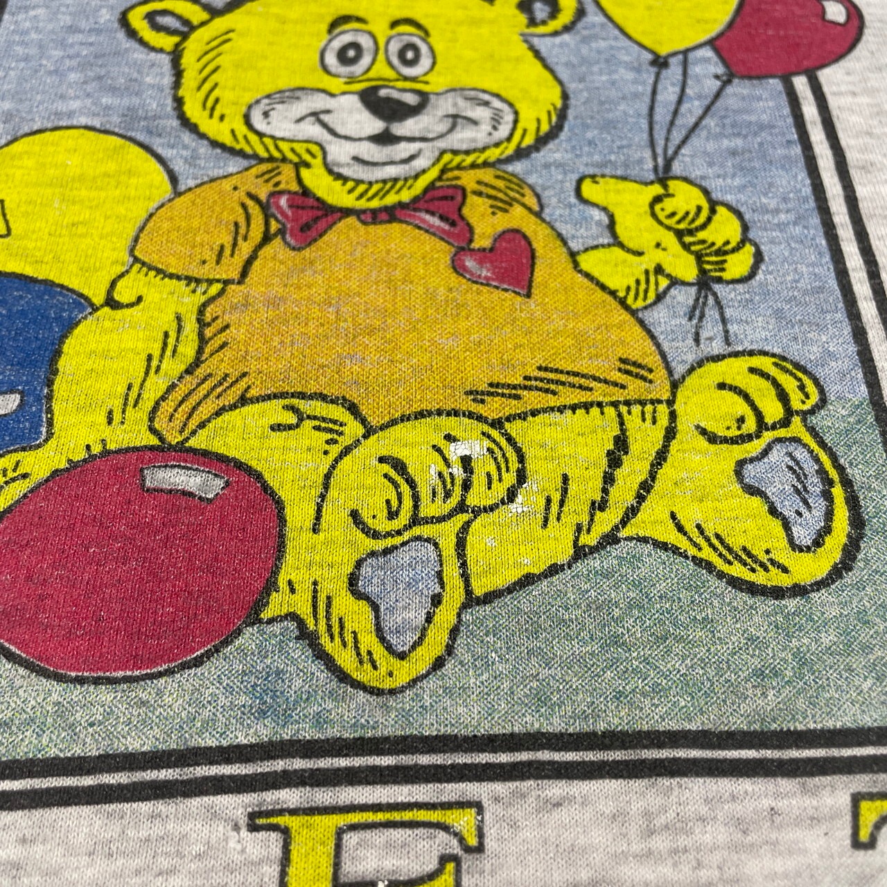 USA製 90年代 HUGGA T.BEAR くま 熊 アニマル キャラクター プリントT 