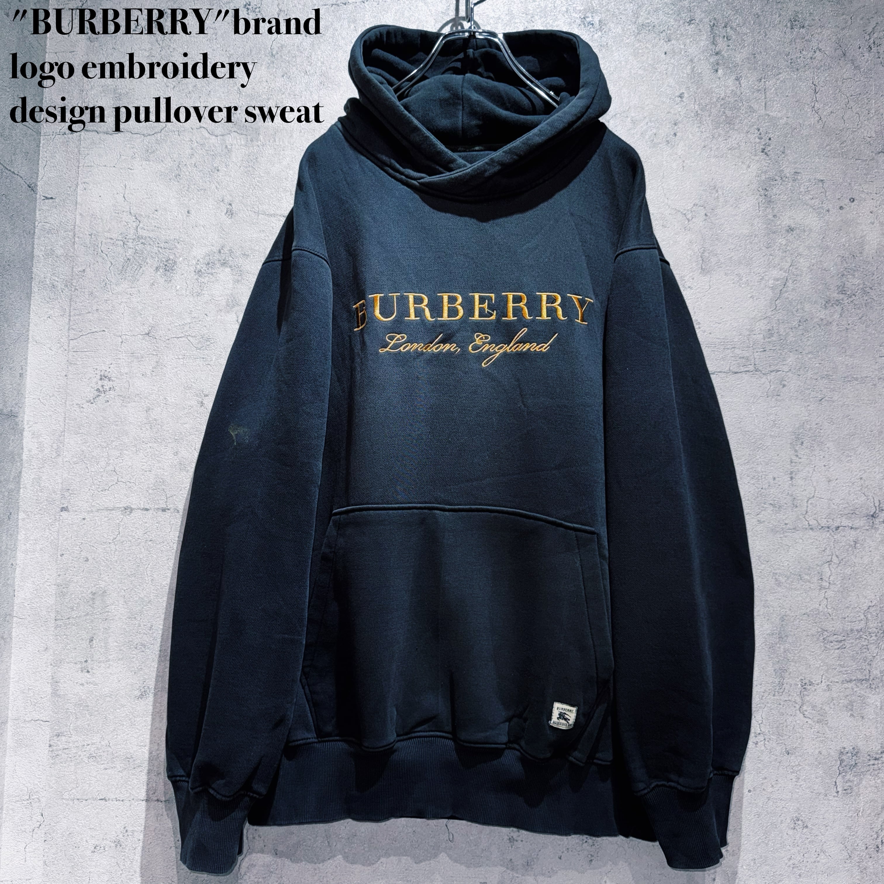 "BURBERRY"brand logo embroidery design pullover sweat