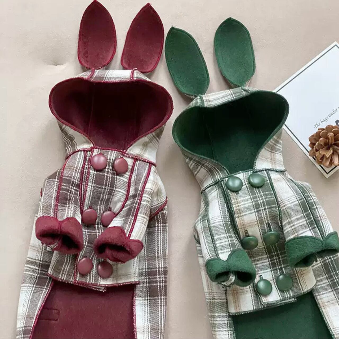 《数量限定》うさぎフードのクラシカルチェックコート♡0233