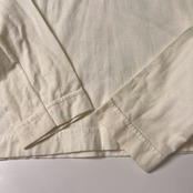 ASPESI アスペジ イタリア製 リネン切替 ピンタック タキシードブラウス 長袖Tシャツ Mサイズ程度/アイボリー /カットソー