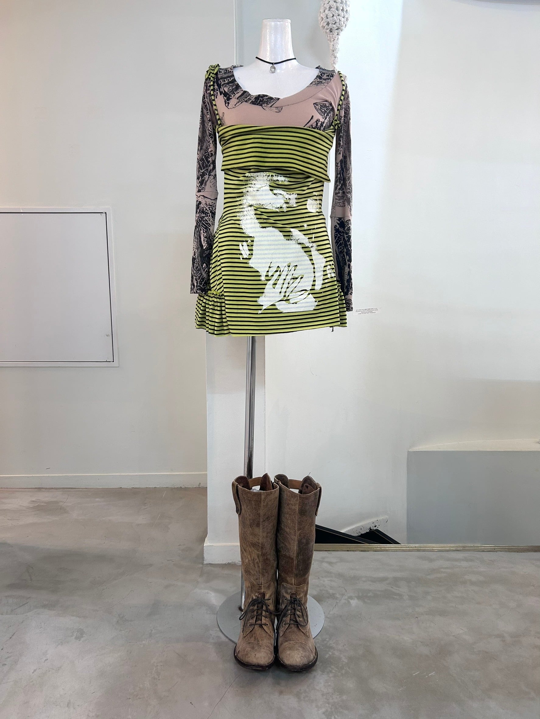 BONE hold and bust dress