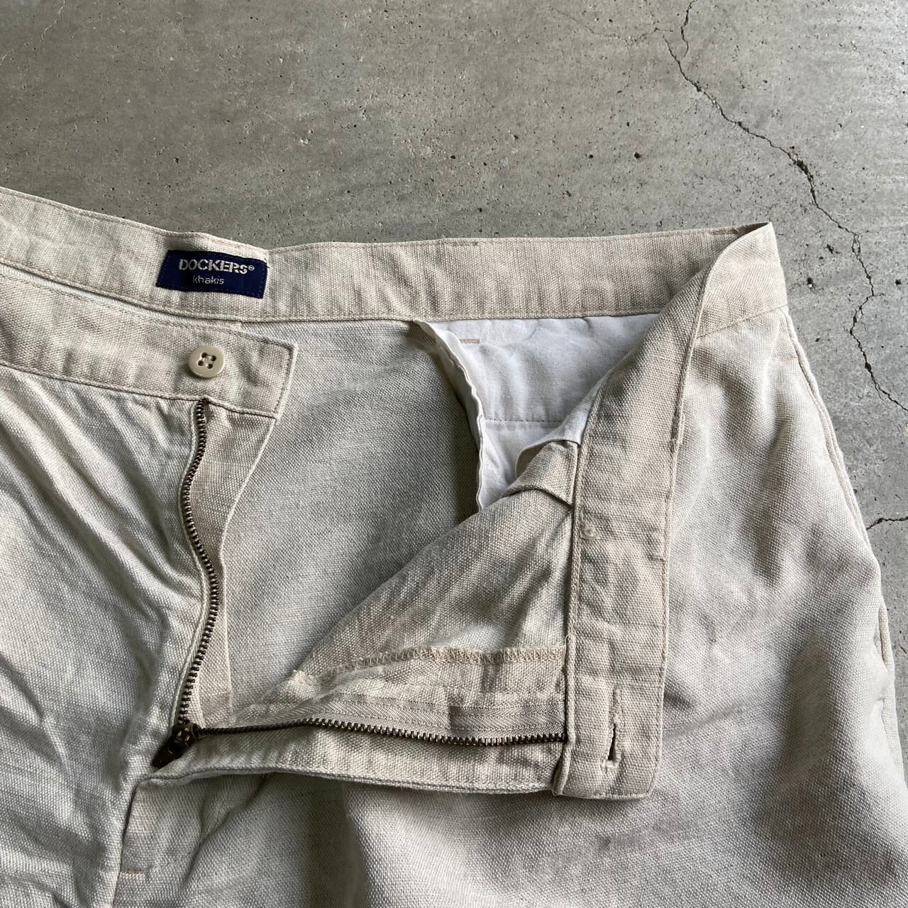 ビッグサイズ 90年代 DOCKERS ドッカーズ 2タック コットン×リネン