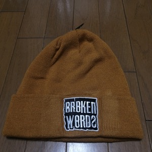 BROKENWORDZ LOGO ワッチキャップ　カーキ