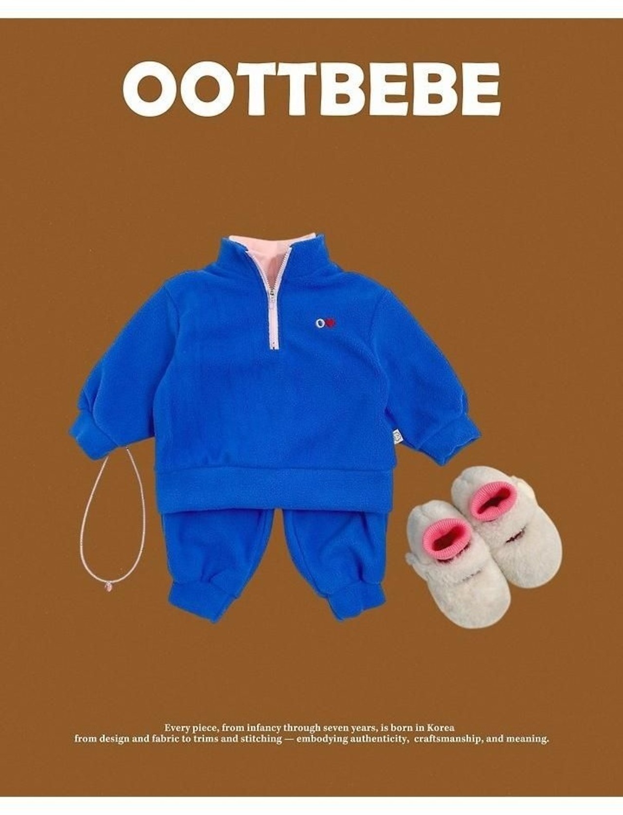 韓国子供服 / 26winter / oottbebe / ふわふわアノラック上下セット / ベビー&キッズ / 冬服 *XS~XL*