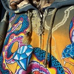 CHRISTIAN AUDIGIER LA ジップパーカー　Y2K 全面グラフィック　ギャル男　クリスチャンオードジェー