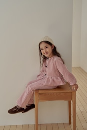 韓国子供服 / 26winter / momoann / リボンセットアップ / キッズ / 冬服 *5~15*
