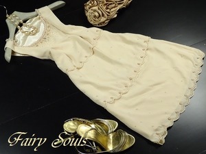 ☆送料無料★M☆三段フリルデザインとパ－ル飾りが素敵なワンピ(OPN3062)