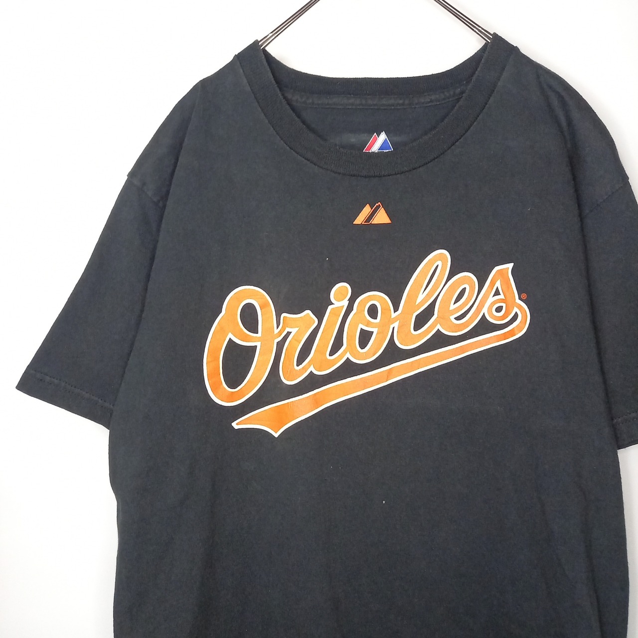 マジェスティック　クルーネック　Tシャツ　半袖　両面プリント　オリオールズ　黒