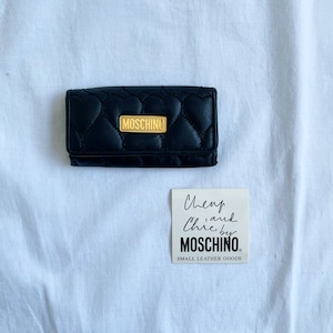 MOSCHINO leather key case