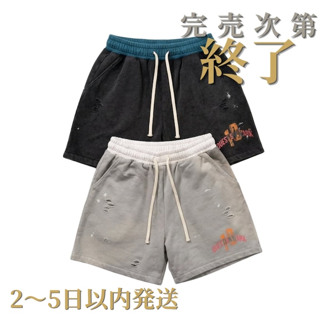【限定入荷】ダメージフェードスウェットショーツ(QM26061)