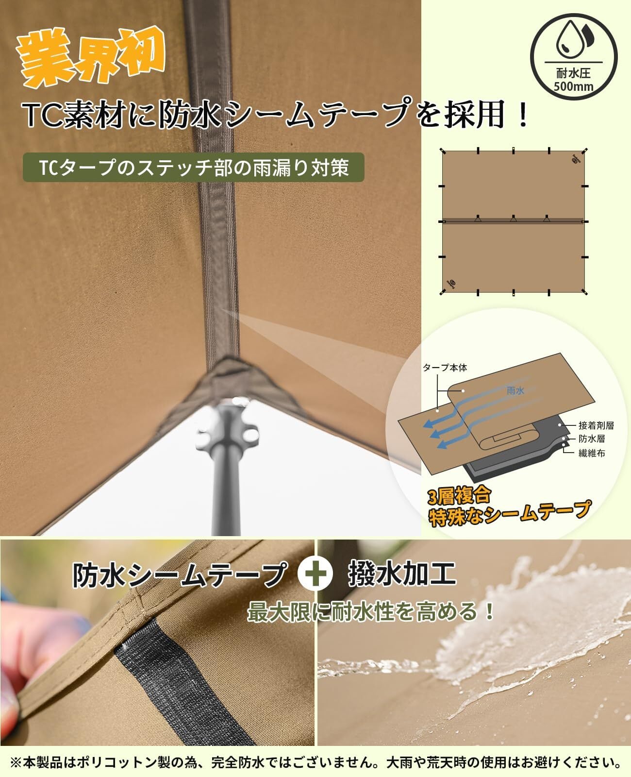 GOGlamping HENGEN+ スクエアタープ TC350ゴーグランピング Amazon