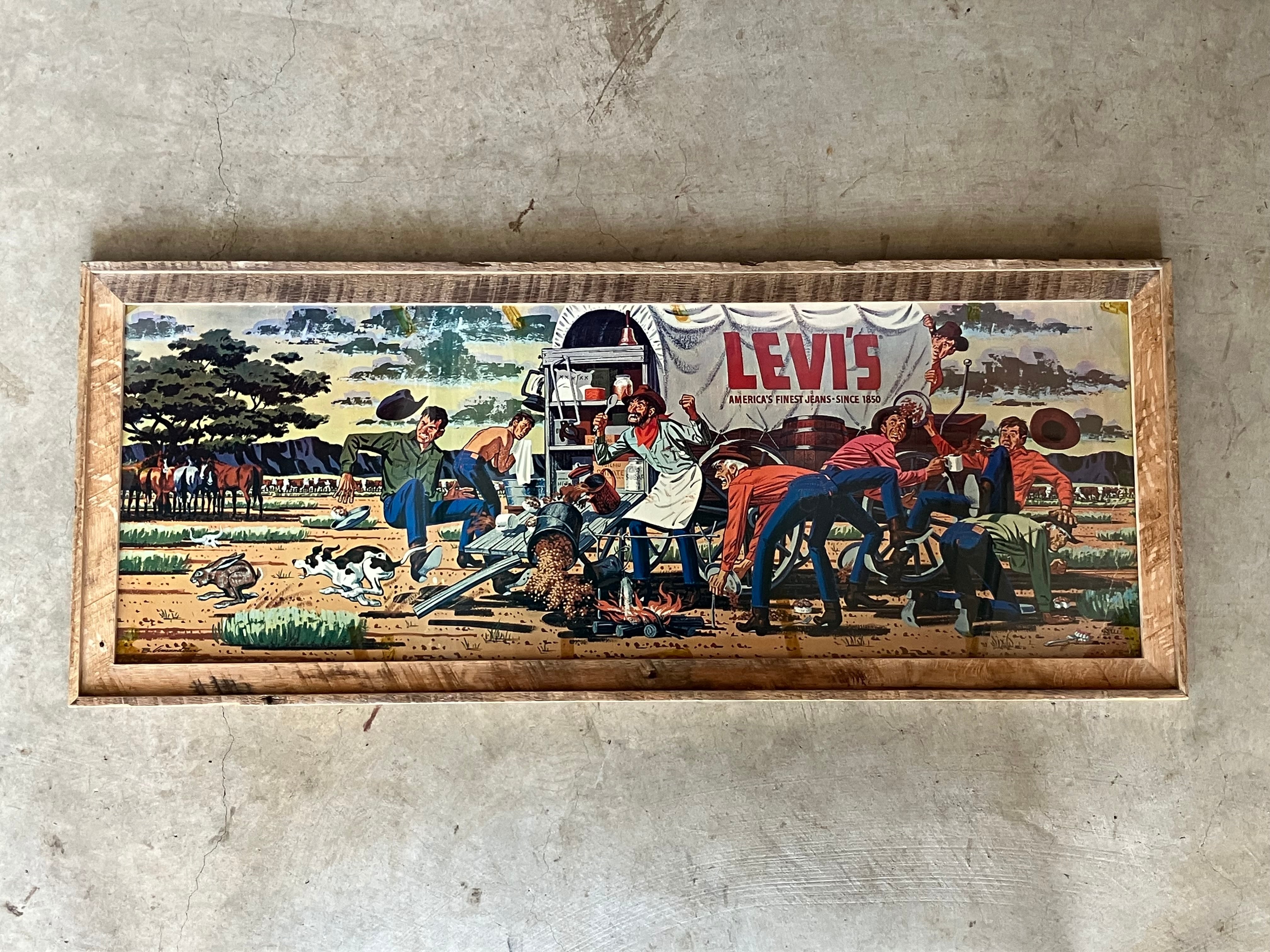 60s LEVIS ADVERTISING POSTER FRAMING