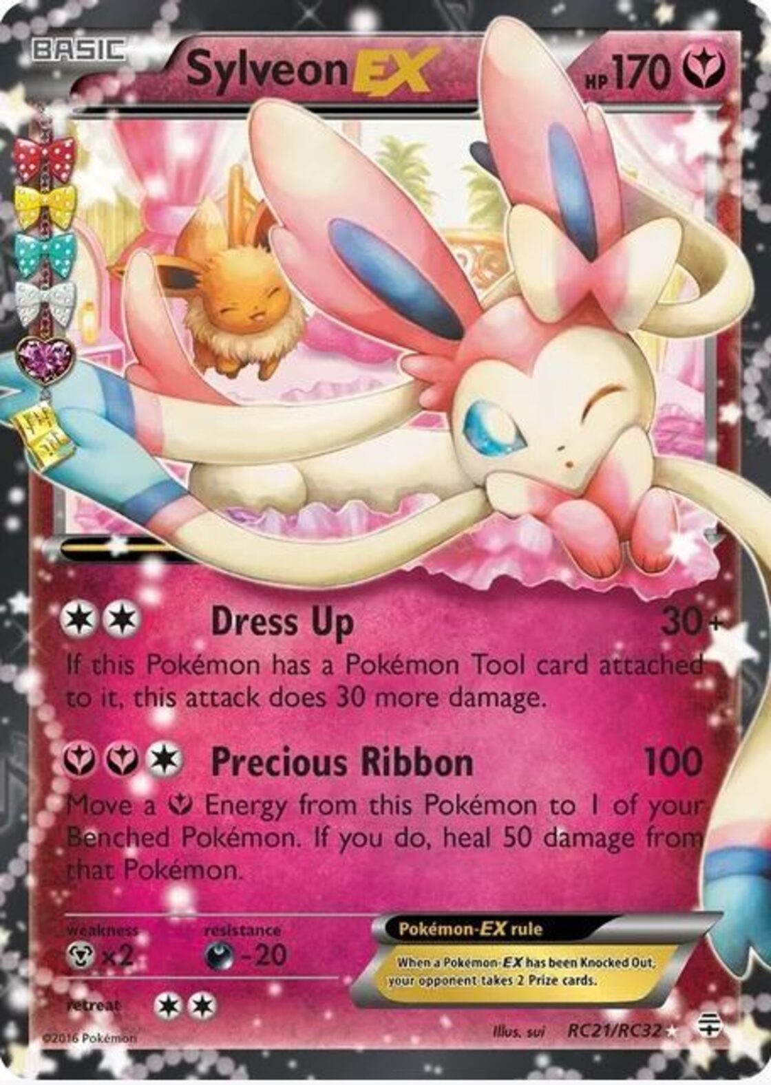 ニンフィアEX ポケキュン RC21 / Sylveon EX- RC21 Radiant Pokemon 