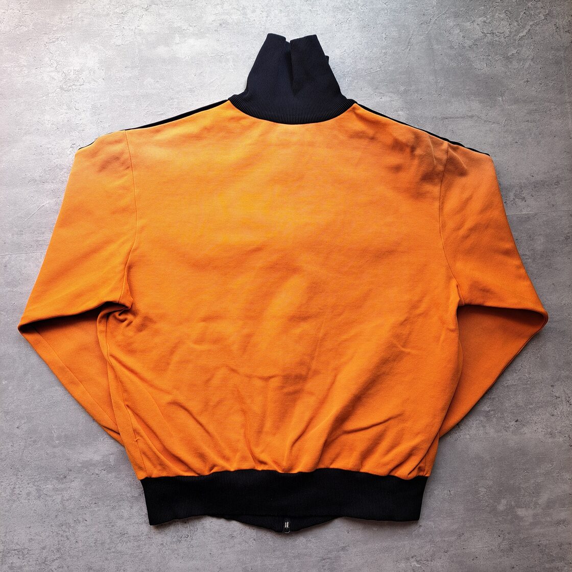70s 西ドイツタグ オレンジ 黒 デサント Adidas トラックジャケット 