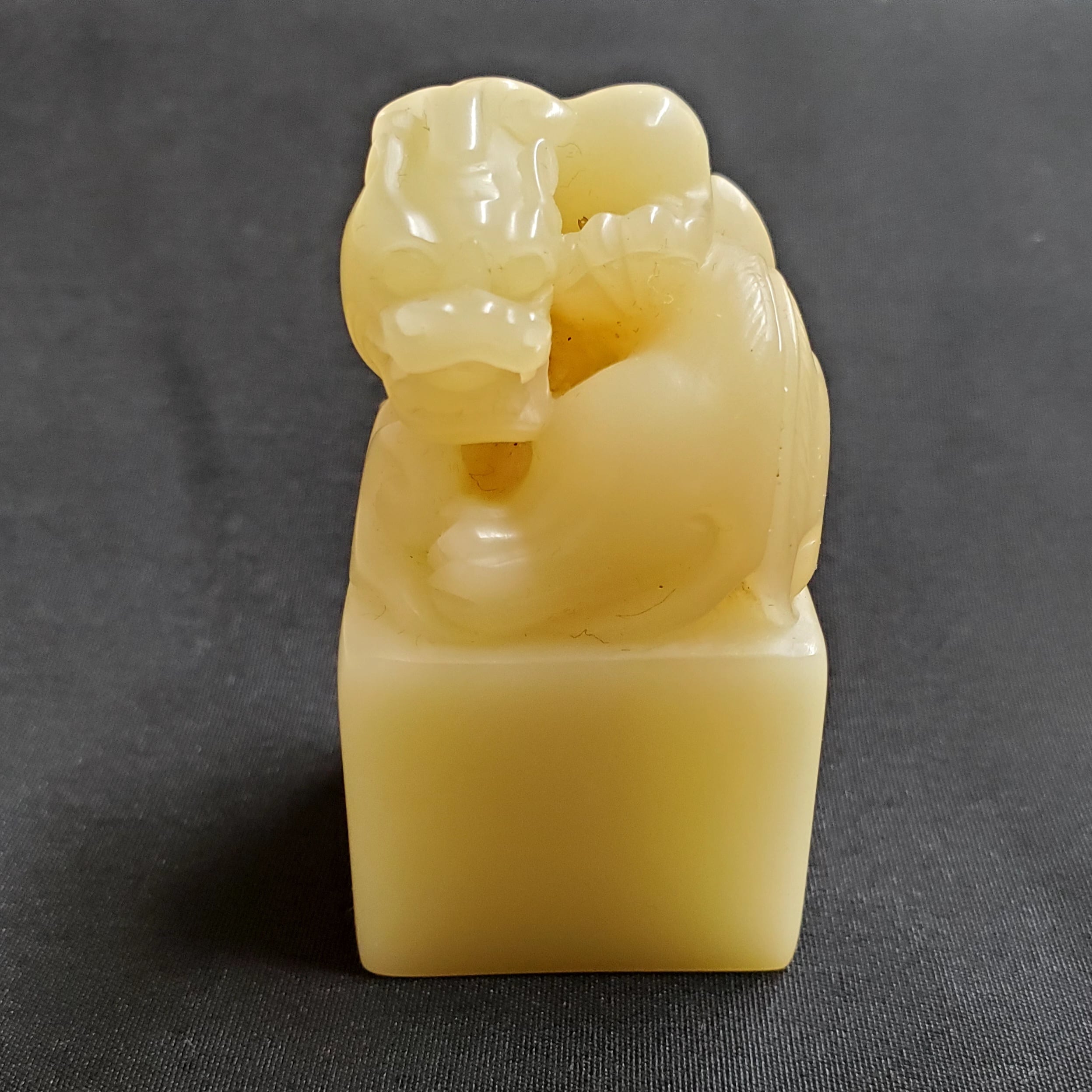 中国古美術/文房具/印材/黄芙蓉石/天然石 y615