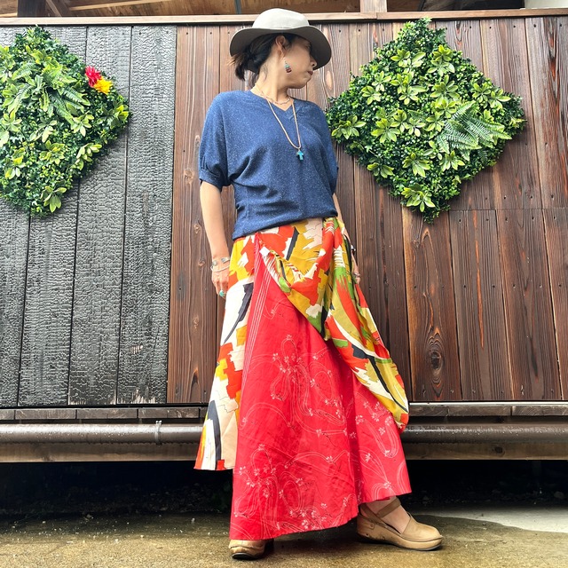 シルク巻きスカート4021