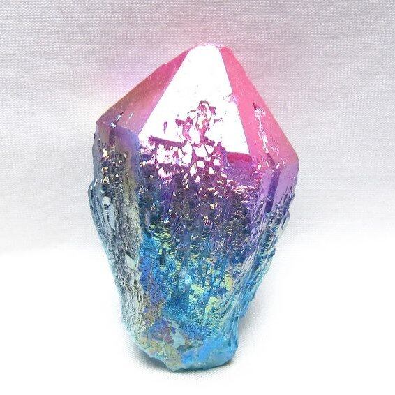 オーラクリスタル 原石 マルチカラー エレスチャル オーラ水晶 一点物 171-8729
