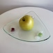 90s art glass plate