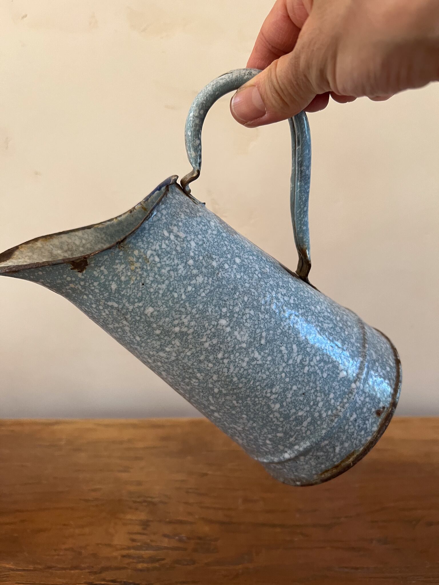 フランスアンティーク 小さいサイズのホーロー製ジャグ