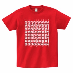 ヒルベルト曲線Tシャツ_赤/The Hilbert Curve T (Red)