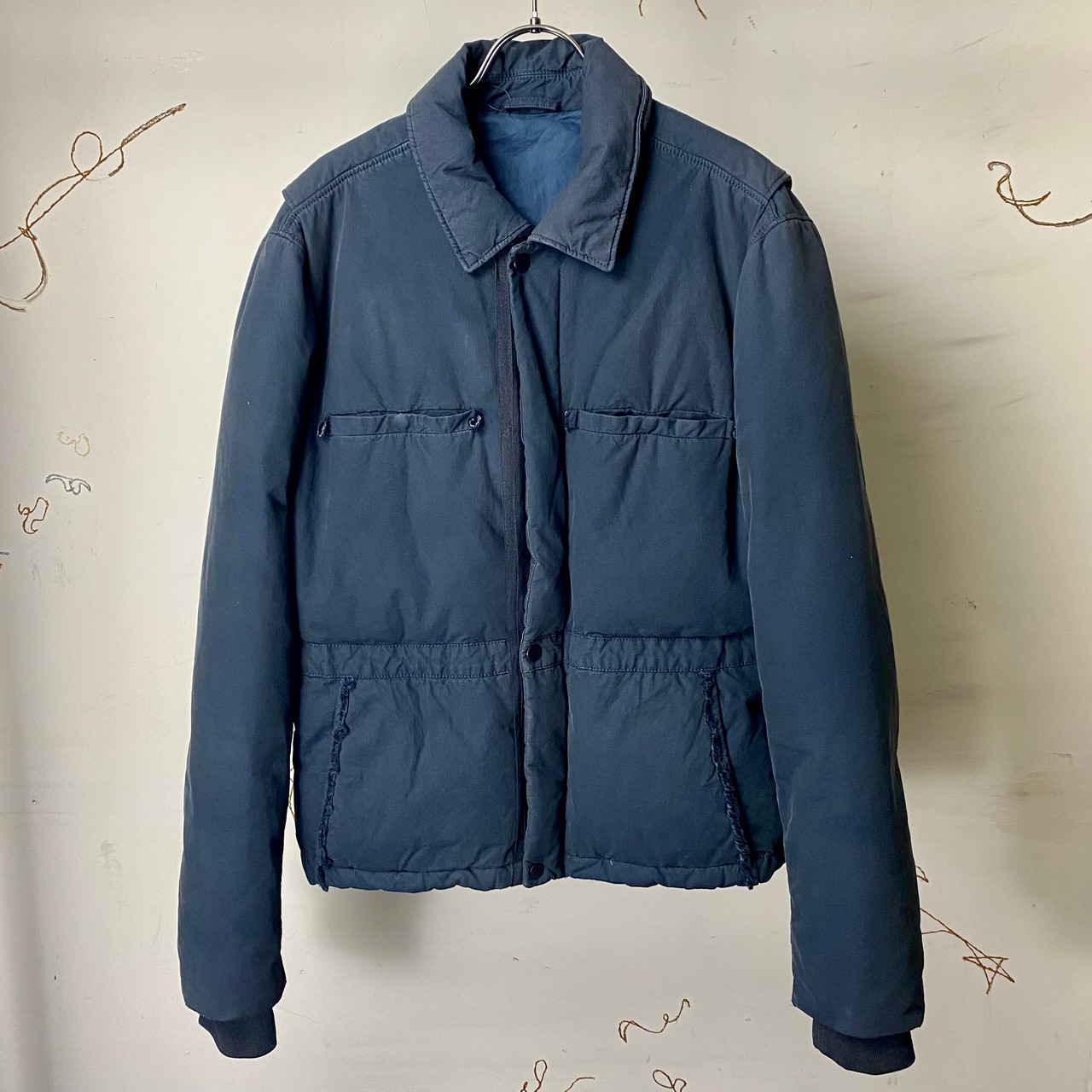 LANVIN smokey color cotton down jacket