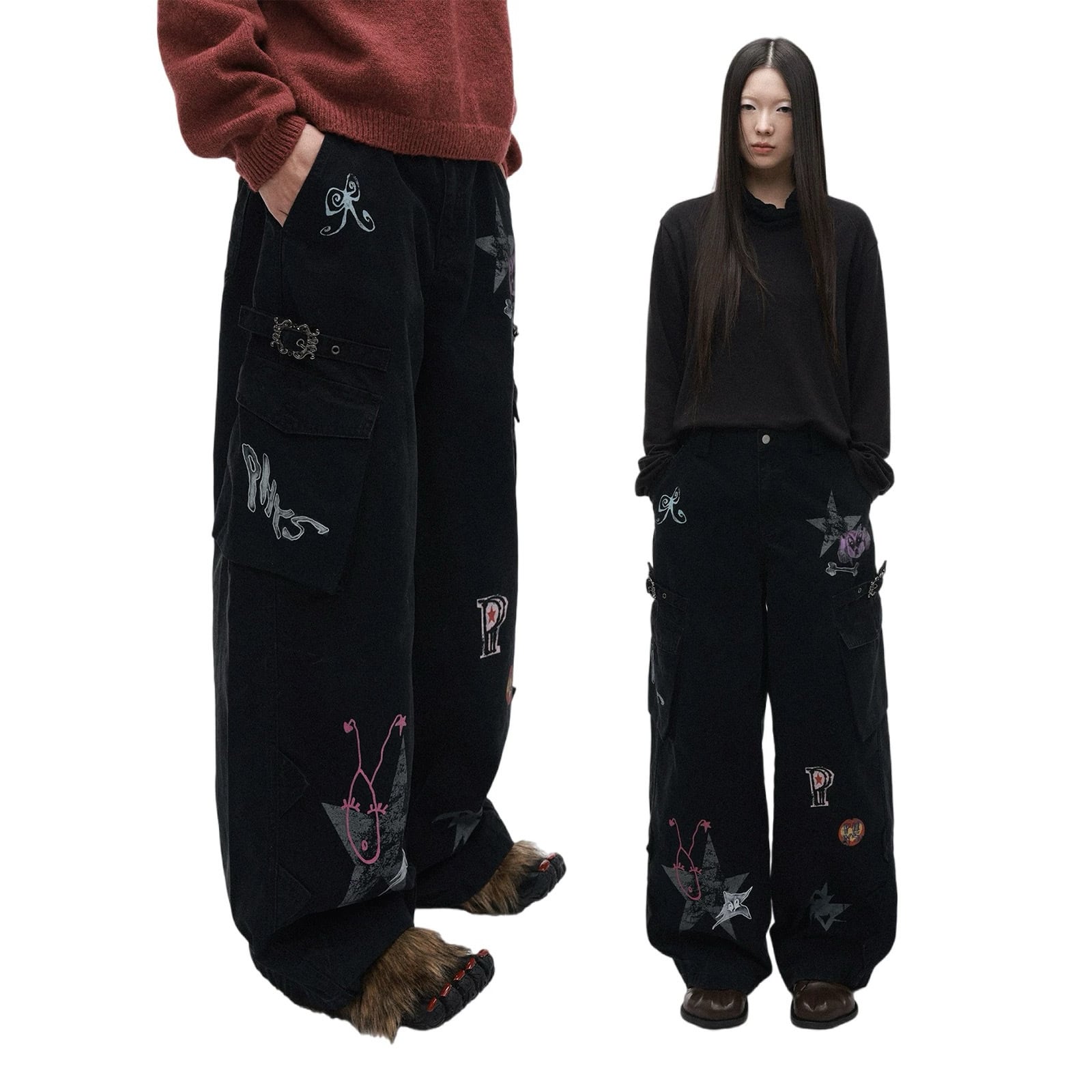 JCAESAR STUDIO Coating Wide Denim Pants | Pay ID