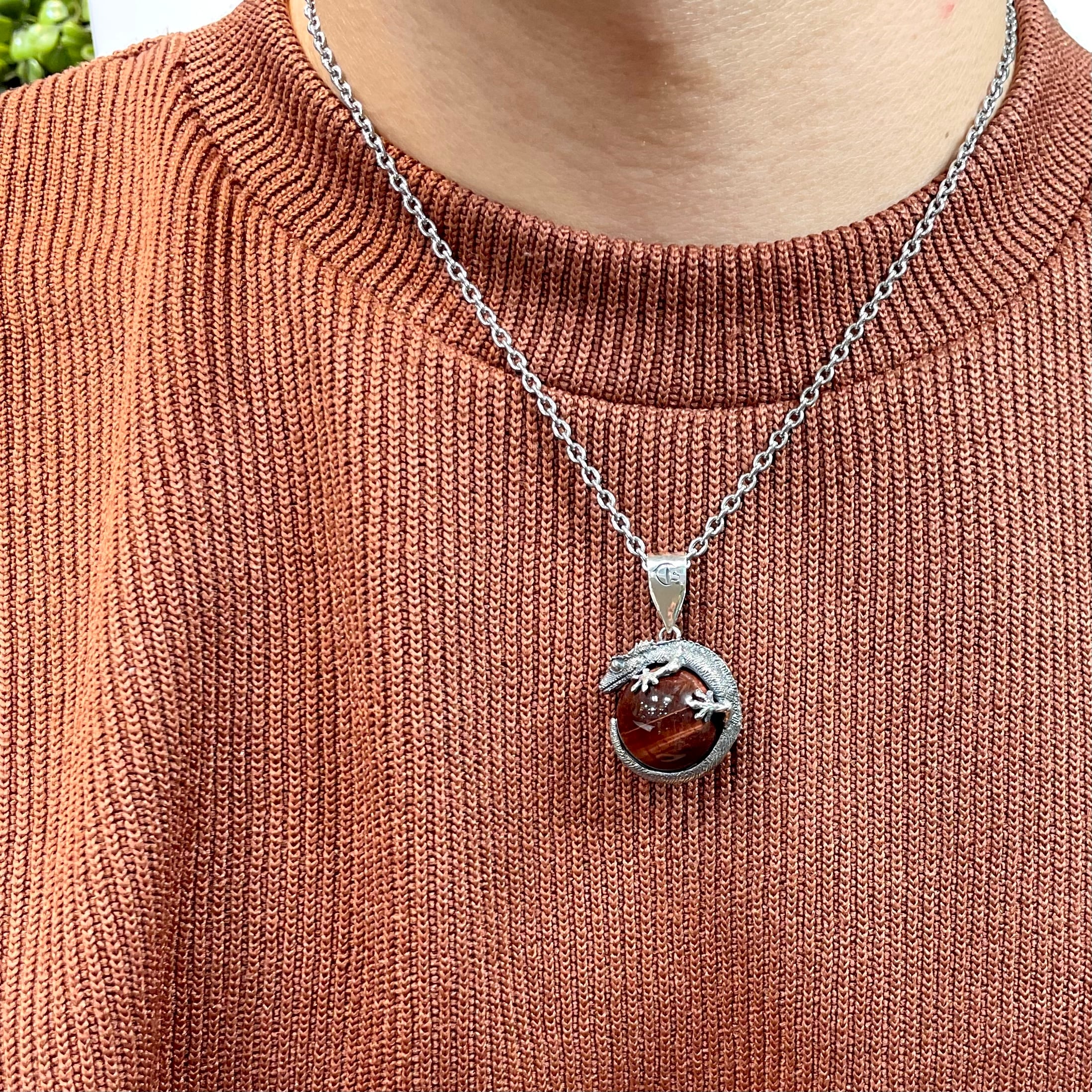 クレステッドゲッコーペンダント(天然石) | Cold I's 公式オンライン